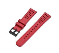 MENGXIU MENGKE Bracelet De Montre En Caoutchouc Fluoré À Structure Poreuse 20mm 22mm, Nouveau Design, Bracelets De Montre En Caoutchouc FKM À Dégagement Rapide(Red 2,22mm)