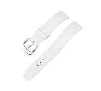 MENGXIU MENGKE Bracelet De Montre En Caoutchouc Fluoro De Qualité 18mm 19mm 20mm 21mm 22mm 24mm Bracelet De Montre Sport Bracelet Noir Vert Avec Bande À Dégagement Rapide(WHITE,22mm black buckle)