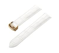 MENGXIU MENGKE Bracelet De Montre En Cuir De Vache, Première Couche, Compatible Avec Cartier Tank London, Accessoires For Hommes Et Femmes(White gold buckle,17mm)