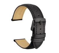 MENGXIU MENGKE Bracelet De Montre En Cuir Véritable 14mm 16mm 18mm 19mm 20mm 21mm 22mm 23mm 24mm, Bandes De Remplacement For Hommes Et Femmes(Black-Black-A,21mm)