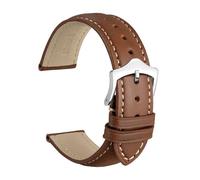 MENGXIU MENGKE Bracelet de montre en cuir véritable, 16mm, 18mm, 19mm, 20mm, 21mm, 22mm, 23mm, 24mm, bandes de remplacement, for hommes et femmes(Cinnamon Brown-S,19mm)