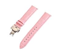 MENGXIU MENGKE Bracelet De Montre en Cuir Véritable Grain De Crocodile for Hommes Et Femmes 12mm 13mm 14mm 15mm 16mm 17mm 18mm 19mm 20mm 21mm 22mm 24mm Bracelet De Montre(Pink,24mm)