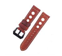 MENGXIU MENGKE Bracelet De Montre En Cuir Vintage 20mm 22mm 24mm For Hommes Véritable Ceinture Marron Noir(B2,22mm)