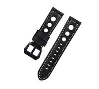 MENGXIU MENGKE Bracelet De Montre En Cuir Vintage 20mm 22mm 24mm For Hommes Véritable Ceinture Marron Noir(B4,20mm)