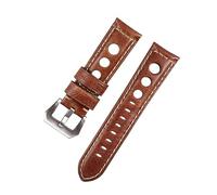 MENGXIU MENGKE Bracelet De Montre En Cuir Vintage 20mm 22mm 24mm For Hommes Véritable Ceinture Marron Noir(S3,22mm)