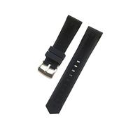 MENGXIU MENGKE Bracelet De Montre Noir De Luxe For Hommes 20mm 22mm En Caoutchouc De Silicone Ceinture De Montres Compatible Avec TAG Strap Heuer(22mm Black)