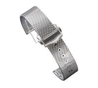 MENGXIU MENGKE Bracelet En Acier Inoxydable Argenté De 20 Mm Compatible Avec Les Pièces D'accessoires De Montre De Remplacement De Bracelet De Luxe Seamaster Omega007 Seamaster(O logo 20mm)