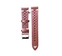 MENGXIU MENGKE Bracelet En Cuir Bracelet De Montre 19mm 20mm 22mm Bracelet De Montre Respirant Avec Barres De Dégagement Rapide #(Red brown wh line,20mm)