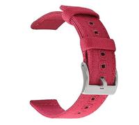 MENGXIU MENGKE Bracelet En Toile Tressée 18 Mm 20 Mm 22 Mm Compatible Avec Samsung Galaxy Watch 3/4 40 Mm 44 Mm Classic 46 Mm 42 Mm Bracelet À Dégagement Rapide(Red silver,20mm)