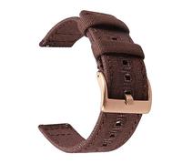 MENGXIU MENGKE Bracelet En Toile Tressée 18 Mm 20 Mm 22 Mm Compatible Avec Samsung Galaxy Watch 3/4 40 Mm 44 Mm Classic 46 Mm 42 Mm Bracelet À Dégagement Rapide(Brown rose gold,18mm)