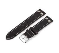 MENGXIU MENGKE Bracelets De Montre En Cuir Véritable Vintage Bracelet De Montre En Cuir Rivet 18mm 20mm 22mm(Dark coffee,20mm)