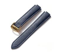 MENGXIU MENGKE Compatible Avec Le Bracelet Ballon Bleu Cartier En Cuir De Vachette Grain Litchi Souple, Accessoires Pliants En Cuir For Hommes Et Femmes(Dark blue rose,14x8mm)