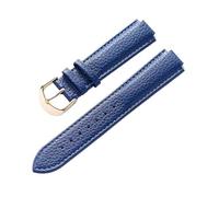 MENGXIU MENGKE Compatible Avec Le Bracelet Ballon Bleu Cartier En Cuir Grainé De Litchi En Cuir Souple 12 Mm, Accessoires De Bracelet Convexe For Hommes Et Femmes(Blue gold buckle,18X11mm)