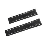 MENGXIU MENGKE Compatible Avec Les Outils De Bracelet De Montre En Cuir Véritable Breitling Avenger 20 Mm 22 Mm 24 Mm(Black No buckle,24mm)