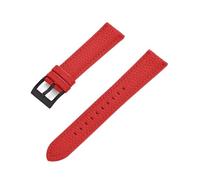 MENGXIU MENGKE Nouveau Bracelet De Montre En Cuir Véritable À Dégagement Rapide 20mm 22mm Bracelets De Montre For Bracelet Accessoires De Montre(Red Black,22mm)