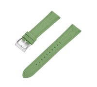 MENGXIU MENGKE Nouveau Bracelet De Montre En Cuir Véritable À Dégagement Rapide 20mm 22mm Bracelets De Montre For Bracelet Accessoires De Montre(LightGreen Silver,20mm)