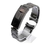 MENGXIU MENGKG Bracelet De Montre Compatible Avec Daytona Water Ghost Submariner Accessoires De Montre Chaîne De Bande 20 Mm 21 Mm Bracelet De Montre En Acier Inoxydable Massif(Black,20mm No Logo)