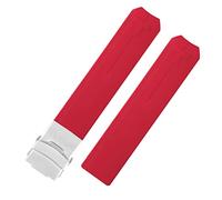 MENGXIU MENGKG Silicone Watchband 20mm 21mm Sports Compatible With Tissot Touch T013 T047 Bracelet en caoutchouc bande de montre T-Sport imperméable T013420A T047420A T33(Red silver1 21mm)