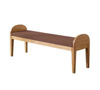 MENGXUAN Coussins de Banc Personnalisés 58 x 130 cm Fond Antidérapant Coussin Banquette Lavable pour Terrasse Balcon Mobilier Intérieur Balancelle, Brun