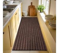 MENGXUAN Paillasson Interieur Entree 50 x 136 cm Enlève Salissures Paillasson Durable et Antidérapant Facile à Nettoyer Couloir, Entrée, Cuisine, Chambre, Brun