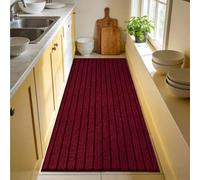 MENGXUAN Paillasson Interieur Entree 55 x 94 cm Enlève Salissures Paillasson Durable et Antidérapant Facile à Nettoyer Couloir, Entrée, Cuisine, Chambre, Rouge