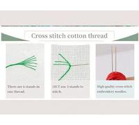 mengzhiyi Kit de Broderie au Point de Croix Estampillé Ciel Étoilé du Désert 11CT, Kit de Démarrage de Broderie au Point de Croix avec Canevas Pré-imprimé et Motifs Faciles, 40×50 cm