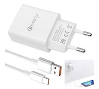 Menibeuty 18w Chargeur Rapide, pour Galaxy A16 A15 A14 A13 5g Telephone Portable Compatible n'importe Lequel avec Les Téléphones Xiaomi Et Huwei Poco Adaptateur Secteur USB C Cadeau Cable De 1,5 M