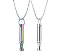 Menibeuty 2 Pièces Aide au Arre ter de Fu mer, Conscience Méditation Outil Réglage de La Respiration Objet Respirations avec Sifflet, Collier de Respiration Chaîne pour Méditation Relaxatio