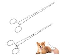 Menibeuty 2PCS 12.5cm Pince a Clamper, Pinces Multifonction Pour Animaliers, Piercing Oreille Acier,Pinces à extrémité droite en forme de zigzag pour la couture, le soudage, les arts et l'artisanat