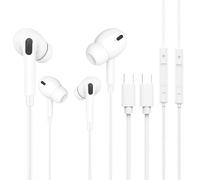 Menibeuty 2pcs Écouteurs Intra-Auriculaires, Asque HiFi Stéréo Intra-Auriculaires Filaire Écouteurs avec Micro Contrôle du Volume，Compatible avec Galaxy S Huawei, XIAOMI Attendez Marques Android