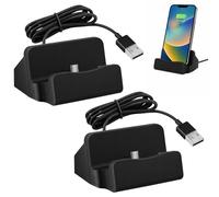 Menibeuty 2pcs Station de Charge USB C - Station d'accueil Bureau Compacte avec Câble de Charge pour Galaxy S24 S23, Huawei P50 et Smartphones Type-C, Support Stable & Synchronisation de Données