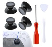 Menibeuty 4 Pièces Capuchon Joystick PS5 Haute Imitation, Réparation Joy Stick Analogique de Remplacement pour PS5 Manette Accessoire Manette, Joystick Tournevis Ensemble D'outils (Noir)