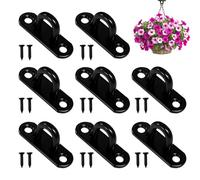 Menibeuty 8 Pièces Pontet Inox, Plaque Oeillet M5 pour Suspension Lourde Plaque D'Œillet Acier Inoxydable, Crochet Plafond Charge en U pour Auvent Cordes et Filets Décoratifs (Noir)