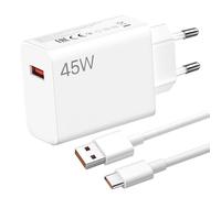 Menibeuty Chargeur 45W pour, Chargeur Rapide avec 1m Câble USB C Chargeurs Rapide mi, pour Note 13 12 11 10 Pro Red Mi 13x Poco M6 X5 M5s M4 X3 F3 Mi 11 10t et Autres Appareils