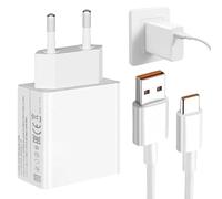 Menibeuty Chargeur Xiaomi 120W, Chargeur Charge Rapide avec 6A 1.5m Câble USB C Xiaomi Chargeurs Ultra Rapide pour Xiao Mi Note 13 12 11 Pro Red Mi 13x Poco M6 X5 M5s M4 et Autres Appareils