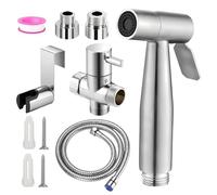 Menibeuty Kit Douchette WC, Solution d'Hygiène Intime, Douchette Toilette WC Adaptable Robinet, Nettoyage Postopératoire et Soins Animaux, Connexion G1/2-3/8 avec Tuyau 150 cm