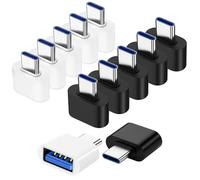 Menibeuty Lot de 12 adaptateurs USB C vers USB, USB type C vers USB 3.0 OTG pour appareils de type C, prise femelle vers fiche C, compatible avec MaBook Pro Galaxy, téléphone portable, tablettes et