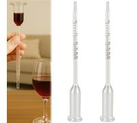 Menibeuty Lot de 2 alcoomètres en verre vinomètre de 0 à 25 % d'alcool pour mesurer le taux d'alcool - Idéal pour la fabrication de vin - Kit de démarrage