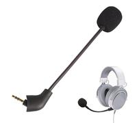 Menibeuty Micro Jack, Microphone de Rechange 3,5 mm Boom Micro Gaming Micros pour Casque Compatible avec King Ston Hyperx Cloud 2, Gaming Détachable Anti-Bruit Micros pour PS4 PC (Nior)