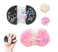 Menibeuty Squishy, 2 Pièces Biscuit Stress Relief Toy et 2 x aléatoire Jouets Squishy Mini Pattes de Chat, Jouet Sensoriel à Presser Montessori pour l'Autisme Accessoires de Jeux