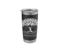 Méningiome Guerrier Arbre Ruban Gris Cerveau Tumeur Gobelet isotherme en acier inoxydable double paroi