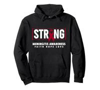 Méningite Forte - Ruban de Sensibilisation à la méningite Bordeaux Sweat à Capuche