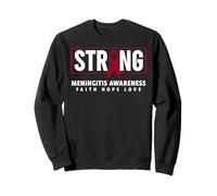 Méningite Forte - Ruban de Sensibilisation à la méningite Bordeaux Sweatshirt