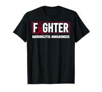 Meningitis Chemise Bordeaux Meningitis Awareness Fighter T-Shirt