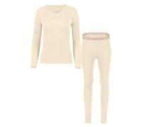 menique Ensemble de sous-vêtements thermiques 100 % laine mérinos pour femme - Couche de base thermique 250 g/m² pour femme, haut à manches longues et leggings, sous-vêtements pour l'hiver, le ski