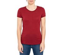 Menique T-shirt à manches courtes col rond léger 100% laine mérinos - Rouge - Small