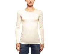 menique T-shirt léger à manches longues en laine mérinos biologique pour femme - Ecru - Small