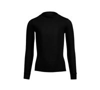 menique T-shirt unisexe à manches longues pour enfants en laine mérinos bio pour filles et garçons, Noir , 98-104