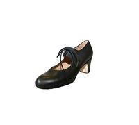 Menkes S.A Chaussure de Flamenco Modèle Débutant Sevilla Cuir avec Clous pour Femme Taille 41 Noir