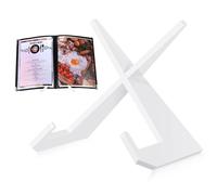 Menkxi Support de livre de cuisine en acrylique pour comptoir de cuisine, livre de recettes, support multifonction pour décoration de comptoir de cuisine, 16,5 x 21,6 cm (blanc)